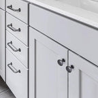 Goo-Ki 12.6" c-c Weathered Nickel Cabinet Handle Drawer Pulls, 6 Pack Antique Iron Bar Pull Kitchen Hardware for Appliance Closet Dresser Wardrobe Cupboard Furniture