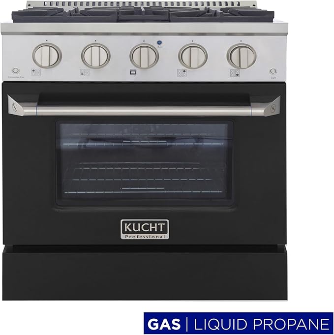 Kucht KNG361/LP-K Gas Range, Black