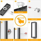 Sytmhoe LED Square Outdoor Wall Lights 2 Packs, 16inch 6000K 10%-100% Dimmable Exterior Wall Light Aluminum Body Waterproof IP65 led Porch Light for House Patio Garage Garden