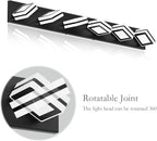 Ralbay Modern Black Bathroom Light Fixtures 6 Lights Up and Down Modern LED Bathroom Vanity Lights Over Mirror Acrylic Rotatable Matte Black Bath Wall Lighting