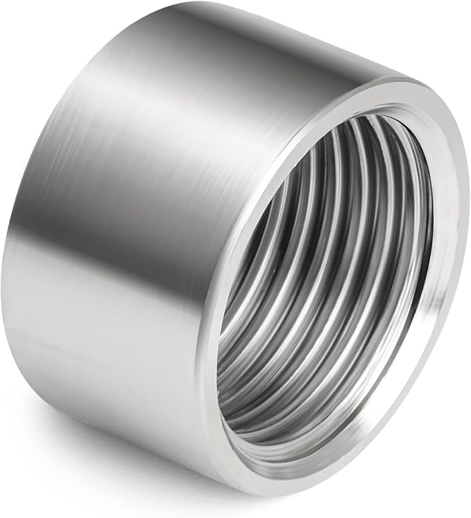 TAISHER 1PCS 304 Stainless Steel Cast Pipe Fitting, Coupling, 4" x 4" NPT Female Threaded