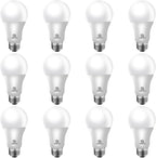 Energetic Light Bulbs 75 Watt, 1200LM Super Brightness, Daylight 5000K, E26 Standard Base, Non-Dimmable A19 LED Light Bulb, UL Listed, 12 Pack