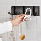 Folding Coat Hooks, Wall Mounted Coat Rack with 3 Retractable Hooks, Heavy Duty Towel Rack for Bathroom Wall Hook for Hanging Clothes Bathrobe, Stainless Steel Coat Hanger for Entryway(Black)