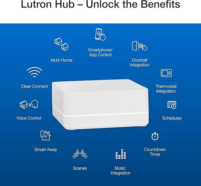 Lutron Caseta 3 Way Smart Dimmer Light Switch Kit, Includes Pico Remote, Bracket, and LED Dimmer Switch, No Neutral Required, P-PKG1WB-WH