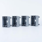 1/2-Inch or 3/4-Inch Weatherproof Electrical Junction Box with Adapters, Gray, Indoor/Outdoor Installation (Single-Gang 4PACK)