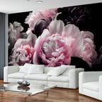 Large Pink Peony Flower Wallpaper for Bedroom, Living Room, Bathroom Background Wall Decoration(Non-self-Adhesive)