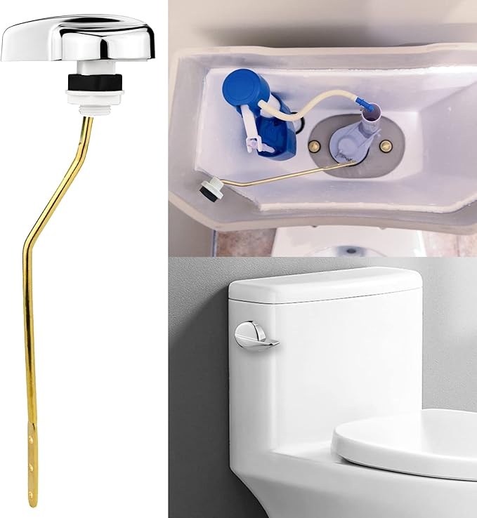 Ullnosoo for TOTO Toilet Handle Replacement Parts Kit, Universal THU068#CP Side Mount Toilet Flush Handle for St743S, St454E Toilet Tank, Upgraded Copper Trip Lever