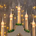 12 Pack Silicone Dipped Candle Light Bulbs Electric Candle Bulbs, for Chandeliers Window Candle Replacement Bulbs & Candelabra Light Bulbs, Clear Silicone Shatterproof, C7/E12 Base, 5W, Warm White