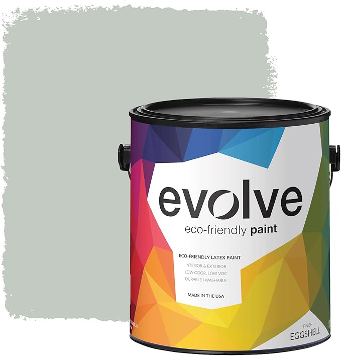 EVOLVE Paint & Primer: Environment-friendly, Low Sheen with One-coat Coverage for Interior & Exterior surfaces (Greenhouse, 1-Gallon)