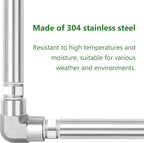 TAISHER 2PCS Stainless Steel Pipe Fittings, 1" NPT Male x 1" NPT Male Threaded, 2" Length Thickened Nipple Cast Pipe