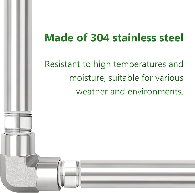 TAISHER 2PCS Stainless Steel Pipe Fittings, 3/4" NPT Male x 3/4" NPT Male Threaded, 2" Length Thickened Nipple Cast Pipe