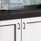 JOY DECOR Cabinet Pulls – 3 Inch Hole Center, Matte Black, 5 Pack, Zinc Alloy Cabinet Handles for Drawers & Cupboard – Vintage Style Hardware for Kitchen, Bathroom, Dresser, Furniture Makeover