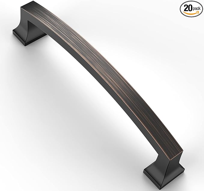 Asidrama 20 Pack 5 Inch(128mm) Hole Centers Kitchen Cabinet Handles, Oil Rubbed Bronze Cabinet Pulls Kitchen Cabinet Hardware for Cupboard Drawer Pulls