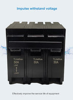 Q350 50-Amp Three Pole Type QP Circuit Breaker Plug-in Mount Standard MCB Thermal Magnetic Protection, 10KA 120/240V, Compatible with Siemens PL and ES Series Load Centers(3P 50A)