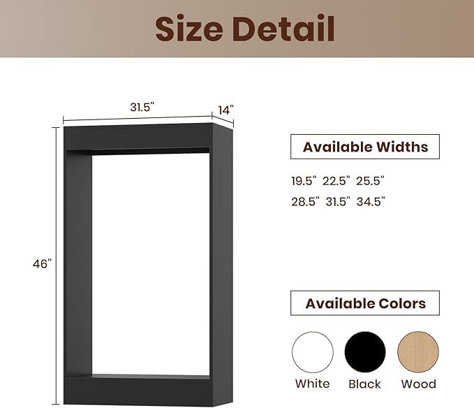 ROOMTEC 31.5" Double Hanging Closet Unit, Modular Closet System with Hanging Rod, Wardrobe Organizer for Bedroom or Walk-in Closet, Wall Mounted, Customizable Clothes Storage Unit, Black