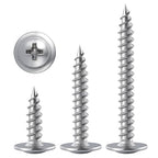 (300 pcs)#8×3/4" Phillips Truss Head Wood Screws Stainless Steel 410 Quick Metal Self Tapping