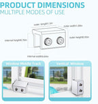 Window Locks for Up and Down Windows 4 Pack Window Stopper Sliding Window Lock for Vertical Horizontal Sliding Windows Doors with Key Aluminum Window Security Locks Child Proof(Silver Medium)