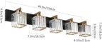 Aipsun Modern Vanity Light Bathroom Lighting Fixtures 5 Light Crystal Bathroom Vanity Light Fixtures (Exclude Bulb)