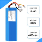 4.0Ah Battery Replacement，Compatible with Tineco iFloor 3, Floor ONE S3, Floor one S3 Breeze Cordless Wet Dry Vacuum Cleaner, Li-Ion 21.6V Battery。