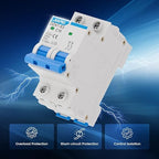 AC Miniature Circuit Breaker, 120V/240V 2 Pole 16 Amp DIN Rail Mount Circuit Breaker, MCB C16 Solar AC Disconnect Switch,Thermal Magnetic Trip