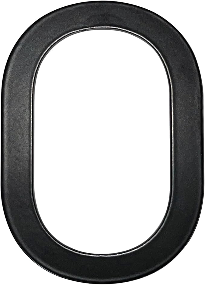 Adoorn 4 Inch Mailbox Numbers - Number 0, Black Color, Each Sold Individually, Premium Metal Self Stick Address Numbers, Weatherproof Mailbox Numbers for Outside