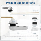 Universal Toilet Handle Replacement Kit ,Front Mount Toilet Flush Handle ,Zinc Alloy Toilet Handle Lever,Toilet Flush Handle Replacement Compatible with American Standard/Mansfield/Gerber (1 Pack)