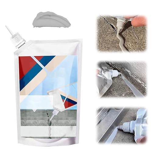 2026 New Concrete Crack Filler, Heavy-Duty Concrete Crack Repair Adhesive with Fill Tip– Quick-Drying Waterproof Sealer for Outdoor Concretes, Home Repairs, and Renovations (Grey, 200G)