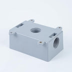 1/2-Inch or 3/4-Inch Weatherproof Electrical Junction Box with Adapters, Gray, Indoor/Outdoor Installation (Single-Gang 4PACK)