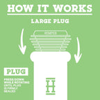 Hemper Plugs + Caps | Universal Cleaning Plugs for Glass Water Pipes & More | Fits Male & Female Joints | Leak-Proof Seal | Hassle-Free Cleaning | Durable, Reusable & Easy to Use - (Glow In The Dark)