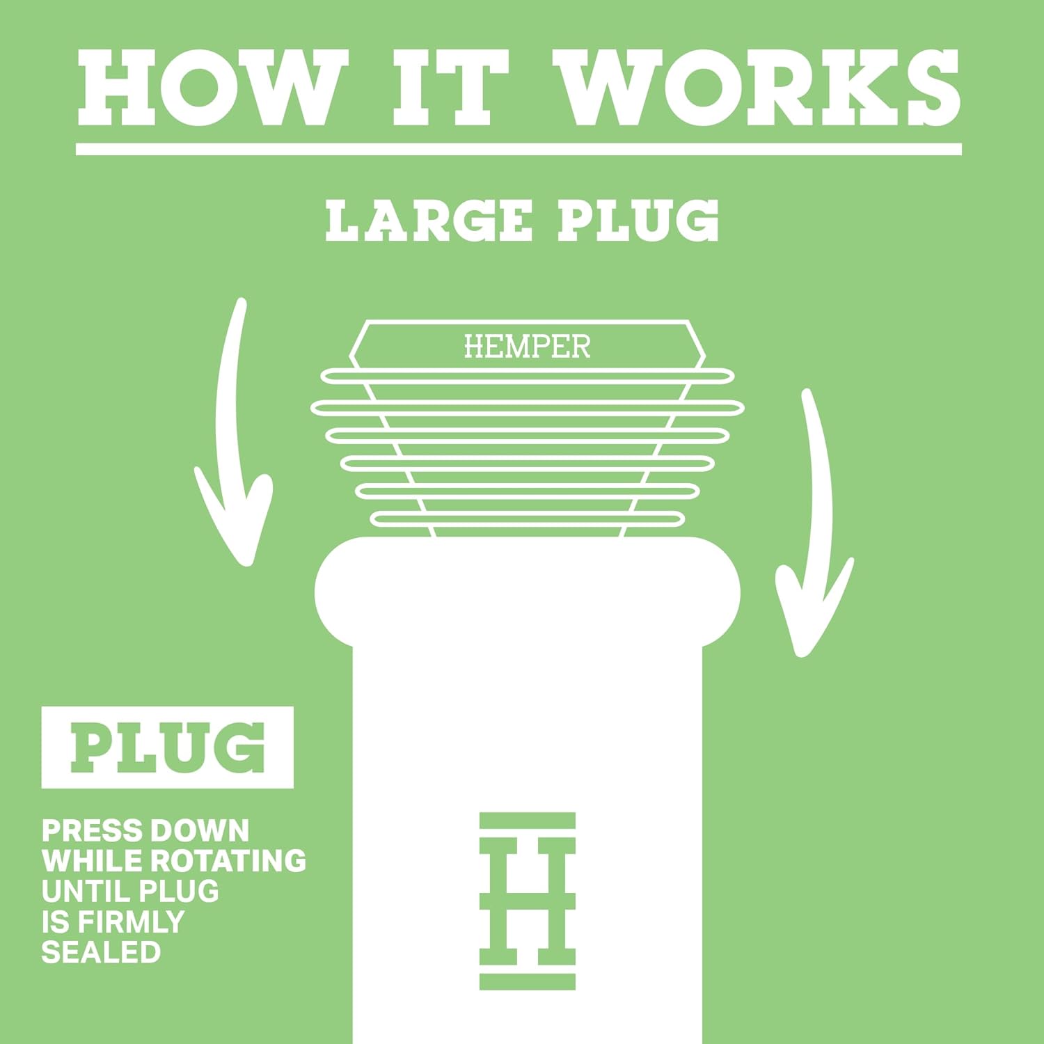 Hemper Plugs + Caps | Universal Cleaning Plugs for Glass Water Pipes & More | Fits Male & Female Joints | Leak-Proof Seal | Hassle-Free Cleaning | Durable, Reusable & Easy to Use - (Glow In The Dark)