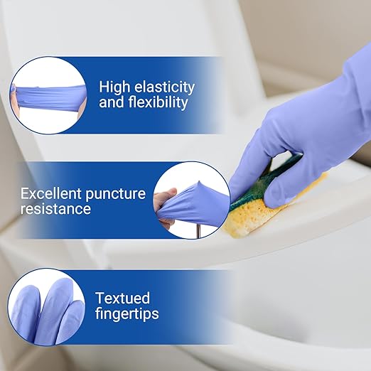 JMU XS Nitrile Gloves, Case of 1200, Powder-Free and Latex-Free Disposable Medical Exam Gloves