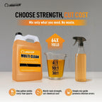 Nanoskin MULTI CLEAN All Purpose Concentrated Cleaner 55 Gallons –Removes Dirt, Grease & Stains on Counters, Carpet, Floors, Fabric, Equipment & Vehicles | Use with Sprayers, Scrubbers, Washers & More