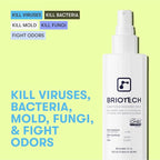 BRIOTECH Sanitizer Disinfectant Hypochlorous Spray, Kill 99.99% of Viruses & Bacteria, Control Mold, Eliminate Odor, Gentle for Nursery & Play Rooms, Food Contact Surface Sanitizer, 32 fl oz Refill
