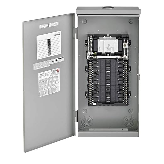 Leviton 20 Space Outdoor Load Center with 100A Main Circuit Breaker, LR210-BDD