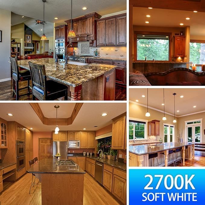 Energetic 12-Pack BR30 LED Recessed Light Bulb, 8.5W=65W, 2700K Soft White, 650LM, Dimmable Ceiling Flood Light Bulb for Cans