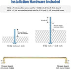 JOY DECOR Cabinet Pulls – 12-3/5 Inch Hole Center, Polished Brass, 2 Pack, Zinc Alloy Cabinet Handles for Drawers & Cupboard – Vintage Style Hardware for Kitchen, Bathroom, Dresser, Furniture Makeover