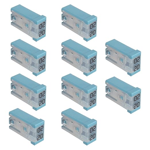 20A 32V Mini Slotted Automotive MCASE Shaped Cartridge Fuse Kit(Pack of 10pcs,20A)