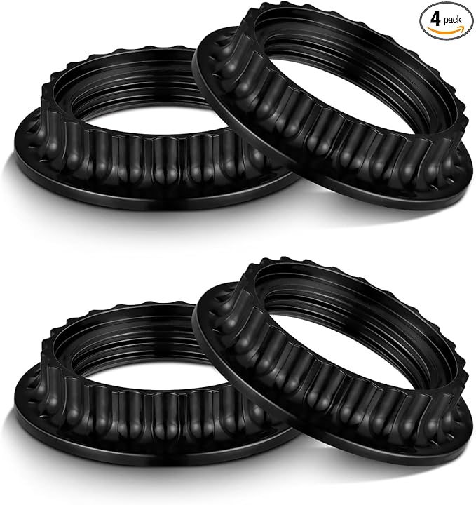 Light Socket Shade Ring,Lamp Shade Collar Rings,Retaining Rings for Light Fixtures Like Hanging Lights,Pendant Lights, Screw Rings for Threaded Medium-Base Sockets