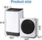 1.6Cu.Ft Portable Clothes Dryer and 16LBS Full Automatic Washing Machine Set, Washer and Spinner Combo, Stainless Steel Tub, Space Saving,Ideal for Laundry, Apartments, Dorms