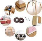 3/4" Screw on Furniture Sliders-Furnigear Heavy Duty PTFE (Teflon) Chair Leg Slides Glides Move Your Furniture Easy & Safely - Best Floor Protector(Brown-20pack)