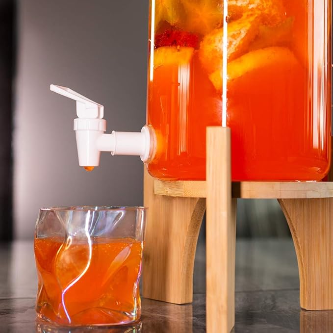 Replacement Cooler Faucet Water Bottle Jug,Water Dispenser Tap Set,BPA-Free Plastic Spigot Spout Water Beverage Lever Pour Dispenser Valve,Water Crock Tap (2 White)