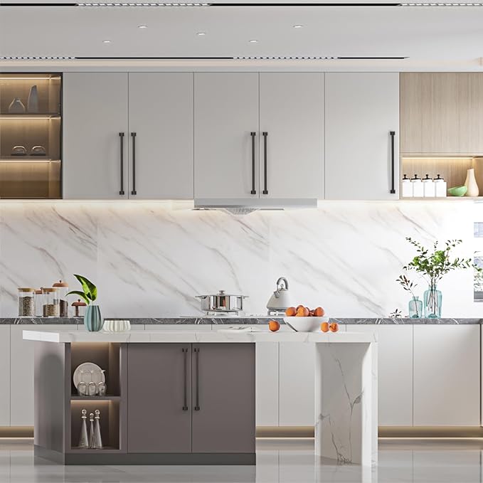 Asidrama 10 Pack 10 Inch(254mm) Oil Rubbed Bronze Kitchen Cabinet Handles, Cabinet Pulls Kitchen Cabinet Hardware for Cupboard Drawer Pulls