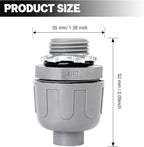 3/4 inch Liquid Tight Connector PVC Flexible Conduit Connector,Straight 180 Degree UL Listed Liquid Tight Connector, Non-Metallic Electrical Conduit Fittings (100 Pack)