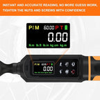 Digital Torque Wrench 3/8 Drive, 0.66-44.29Ft.lbs/0.9-60Nm Range, Electric Torque Wrench with Dual Direction Ratchet, ±1% Accuracy with Vibration, Buzzer and LED Alert
