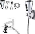 Kitchen Faucet Sink Sprayer Attachment Set,3 Modes Sink Sprayer Replacement Head with Stainless Steel Hose,Faucet Aerator and Brass Diverter Valve (5 pcs Adapter) for Washing Fruit,Dishes and Hair1