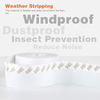 26 Feet Silicone Seal Strip, Weather Stripping Seal Tape for Door, Window & Shower Glass Gaps (White, 45MM)