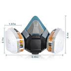 2 Set Respirator Masks with 6001 Filters, Reusable Half Face Paint Respirator Mask for Chemicals,Dust Respirators for Painting, Woodworking, Construction, Sanding, Spraying, DIY etc