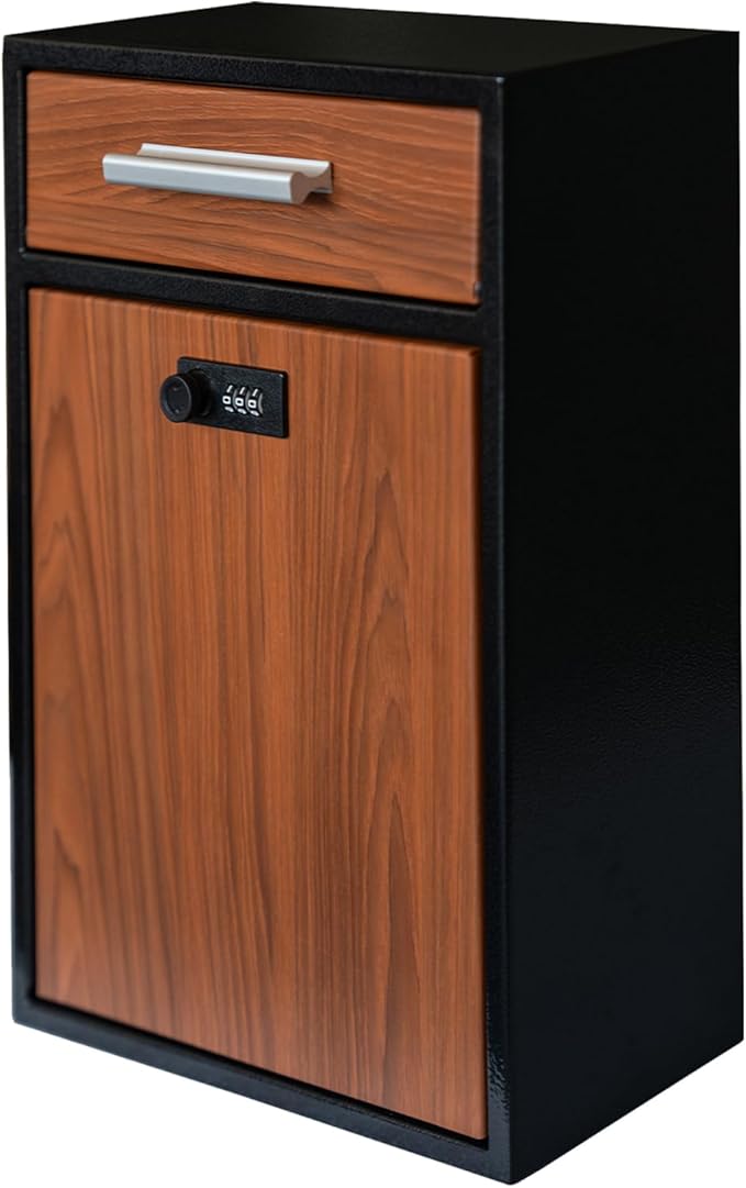 Combination Lock Wall-Mount Mailbox,Waterproof Heavy Duty Thickened Mailboxes for Outside, Security Drop Box with Lock, Extra Large Capacity Mounted Mailbox, XL