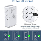 Multi Plug Outlet Surge Protector Nikleb, 12 Electrical Outlets Extender with 4 USB Charging Ports Total 4.8A, Wall Plug Expander 3 Prong for Room, Office, Gaming, Cord Organizer Accessories