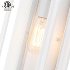 mirrea 18" Classic Outdoor Wall Sconce 1 Light in Rectangular Metal Frame and Clear Glass Shade Waterproof Porch Light Patio Light Pack of 2 (Matte White)